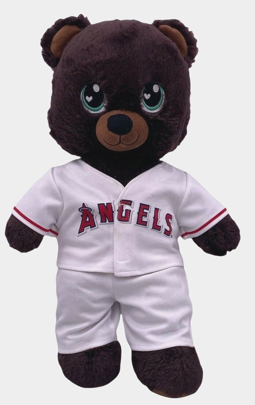 Build A Bear Los Angeles Angels Plush 17" Teddy Bear MLB Baseball Uniform Jersey